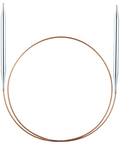 Addi AD1057100-3.50 Circular Knitting Needle, Metal, Silver/Gold, 100 cm length x 3.5 mm thickness on sale