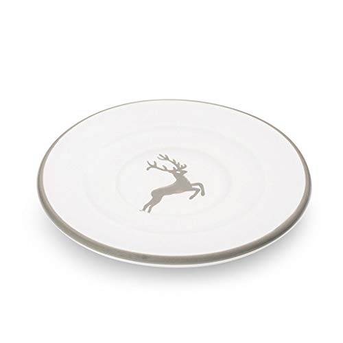 GMUNDNER KERAMIK Espresso Gourd saucer. Diameter: 11 cm, gray deer tableware, handmade in Austria