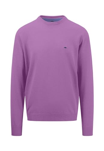 FYNCH-HATTON fine-knit O-neck sweater made of 100% cotton Orient red/ on sale