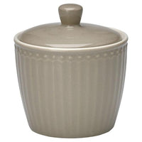 Thumbnail for GreenGate Porcelain Sugar Pot, Alice Warm Grey on Sale