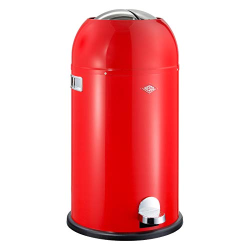 Wesco 33 184 631 Kickmaster waste bin 33 liters red 37.5 x 37.5 x 69 cm (L/W/H), stainless steel on sale