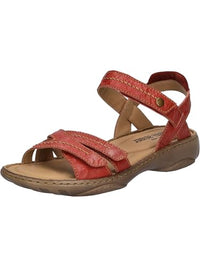 Thumbnail for Josef Seibel women's strappy sandals Debra 62, women's sandals, width G (normal), beach shoes, sandals, summer sandals, flat, red, 42 EU on sale