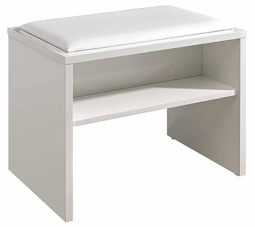 Pelipal - Wien - Sitzbank, 60 cm, Sitzfläche in weiß - Badmöbel - Korpus in weiß Glanz o. Quarzgrau Hochglanz im Sale