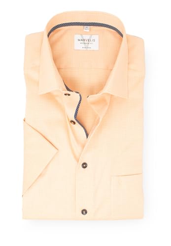 Marvelis Herren Businesshemd Kurzarm Non-Iron Modern Fit,Struktur,New Kent, Kragenweite:41 im Sale