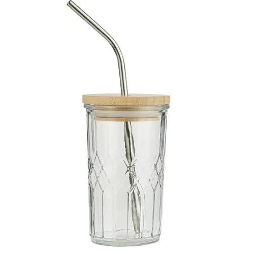 IB Laursen Glas m/Bambusdeckel und Edelstahlstrohhalm im Sale
