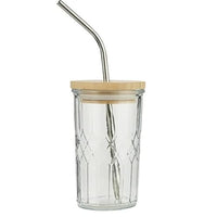 Thumbnail for IB Laursen Glas m/Bambusdeckel und Edelstahlstrohhalm im Sale