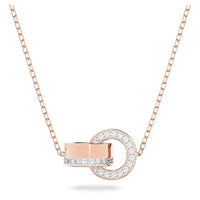 Thumbnail for Swarovski Hollow Necklace Rose Gold for Women with Pendant with White Zirconia Crystals, 5636496 on Sale