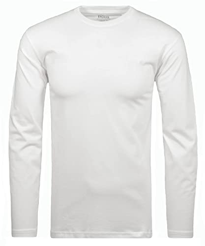 RAGMAN Herren Langarm-Shirt Rundhals L, Weiss-006 im Sale