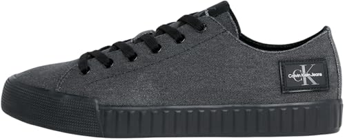 Calvin Klein Jeans Men's Vulcanized Sneaker Shoes, Black, 40 on Sale