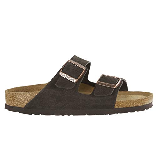 Birkenstock Unisex - Erwachsene Classic Arizona Pantoletten, Braun (MOCCA SOFT FOOTBED), EU (5 Erwachsene UK) im Sale