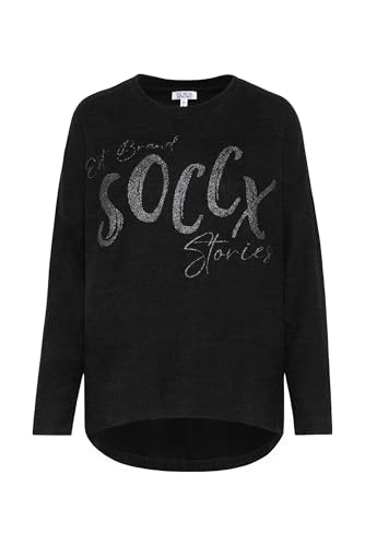 SOCCX Damen Oversized Pullover aus Flauschstrick Black Xs/ im Sale
