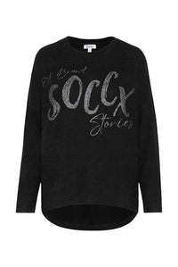 Thumbnail for SOCCX Damen Oversized Pullover aus Flauschstrick Black Xs/ im Sale