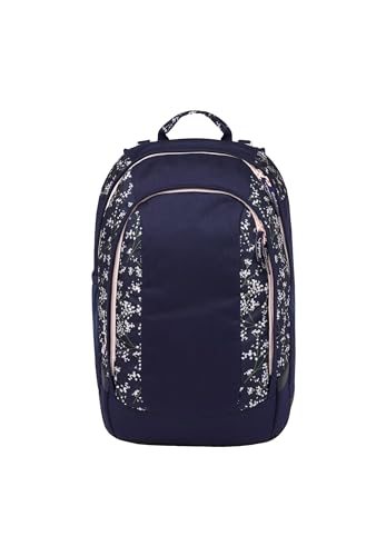 satch air Schulrucksack ab 5. Klasse gepolstert 26L Stauraum standfest Laptopfach Bloomy Breeze - Dunkelblau
