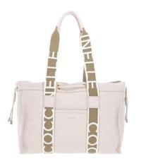 Thumbnail for Coccinelle 2Day Signature Handbag Grained Leather Lambskin White on sale