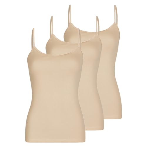 Nina von C. - Daily - Spaghetti Top - 3er Pack (38 Nude) im Sale