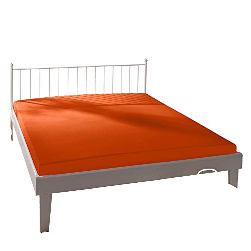 Bassetti fitted sheet Uni O1/893 Apricot cotton/elastane, dimensions: 140cm x 200cm, 160cm x 220cm, 9235181 on sale