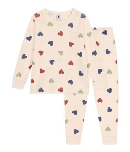 Petit Bateau A0AU0 Langarm-Pyjama Mädchen Avalanche/Multico 5 Jahre im Sale