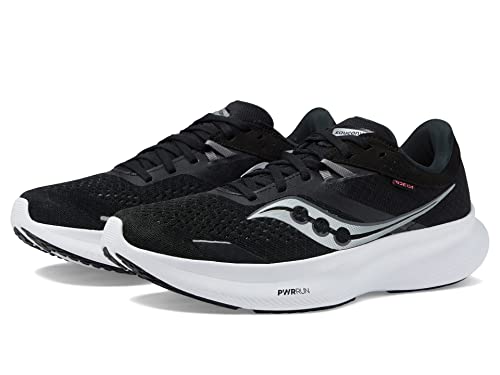 Saucony Damen Ride 16 Sneaker, Schwarz/Weiß, 38.5 EU im Sale