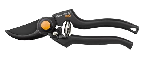Fiskars Bypass-Gartenschere für frische Äste und Zweige, Antihaftbeschichtet, Hochwertige Stahl-Klingen, Länge: 22,5 cm, Schwarz/Orange, Pro, P90, 1001530 im Sale