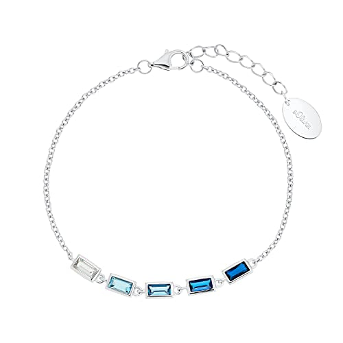 s.Oliver Armband 925 Sterling Silber Damen Armschmuck, mit Zirkonia synth., 17+3 cm, Silber, Kommt in Schmuck Geschenk Box, 2031408 im Sale