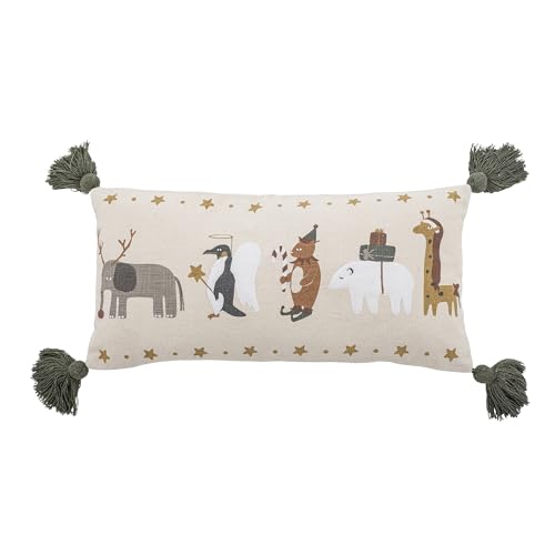 Bloomingville Valentin Kissen, Grün, Baumwolle, L60xB30 cm im Sale
