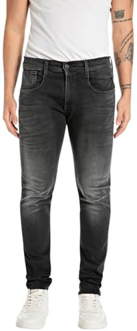 Thumbnail for Replay men's Anbass slim-fit Hyperflex jeans with stretch, blue (Dark Blue 007-5), 33W / 30 on sale