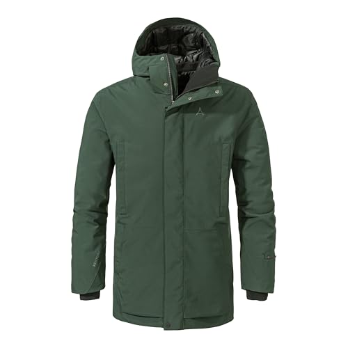 Schöffel Herren Ins Parka Style Crivat MNS, wasserdichte und atmungsaktive Winterjacke, komprimierbarer, leichter Parka mit nachhaltiger Wattierung, dark jade, 52 im Sale