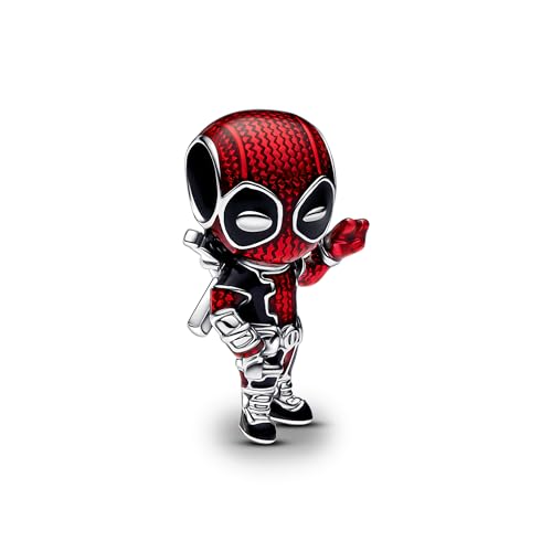 PANDORA Moments Marvel Deadpool Charm aus Sterling Silber, Kompatibel Moments Armbändern, 793360C01 im Sale