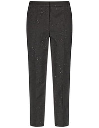 Thumbnail for Gerry Weber Damen Elegante Hose mit Pailletten unifarben 7/8 Länge Schwarz 38 im Sale