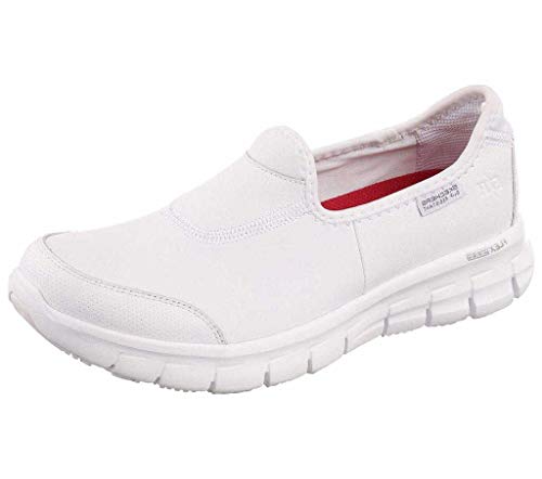 Skechers Damen Sure Track Schuh für das Gesundheitswesen, White Leather, 37 EU im Sale