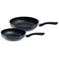 Thumbnail for Fissler Cenit / 2-piece pan set (Ø 24 cm, Ø 28 cm) coated aluminum pans, non-stick pan, all stove types - including induction, black on sale