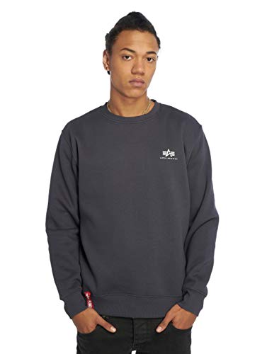 Alpha Industries Basic Sweater Small Logo Sweatshirt für Herren Navy im Sale