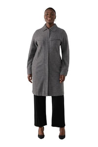 Thumbnail for Ulla Popken Damen Indoormantel Boiled Wool Indoorjacken, hellgrau mélange, 46-48 im Sale