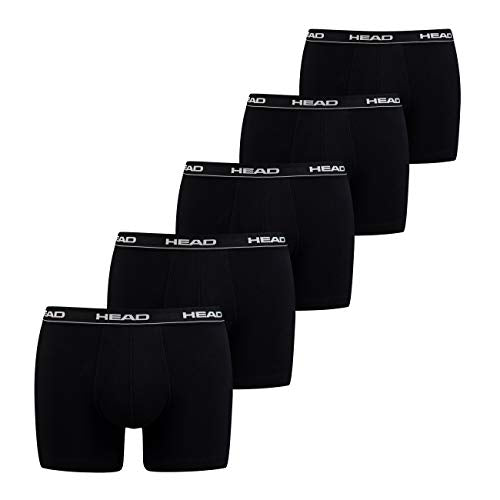 HEAD Men's 881500001 Boxer Shorts, 5-Pack, Black, on Sale