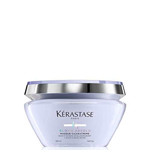 Kérastase Hair Mask for Dry and Bleached Hair, Anti-Breakage and Anti-Split Ends, With Hyaluronic Acid, Masque Cicaextrême, Blond Absolu, 200 ml on Sale