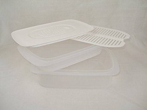 TUPPERWARE Cool`N Fresh 1,5 L + 700 ml + Klimadeckel weiß + Frischegitter weiß im Sale