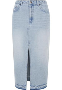 Thumbnail for Karl Kani Damen KW242-033-1 OG Long Denim Skirt Light Blue im Sale