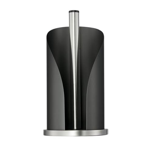 Wesco paper roll holder in warm grey made of stainless steel and colour-painted sheet steel, stable stainless steel base, for standard kitchen paper rolls or 2-3 toilet paper rolls on sale