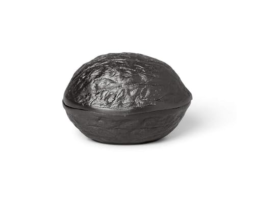 Ferm Living metal tin Forest Nut Box, blackened aluminum, nutcracker made of stainless steel, black on sale