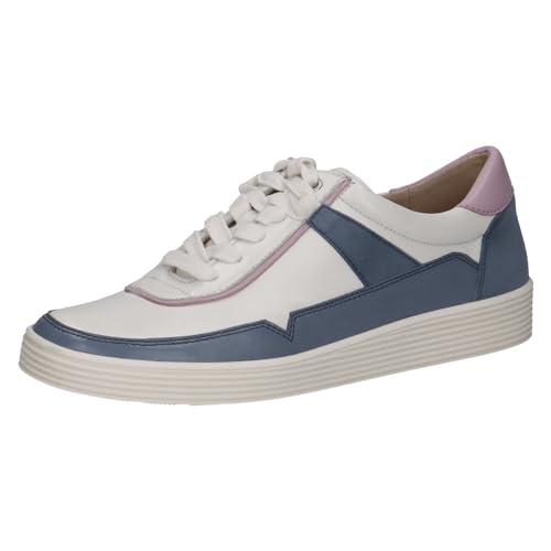 CAPRICE Damen Sneaker flach aus Leder mit Schnürsenkeln, Blau (Blue Comb), EU im Sale