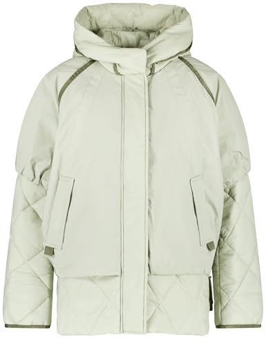 Taifun women's quilted jacket with 2-in-1 look, long-sleeved, plain, Light Olive 42 on sale
