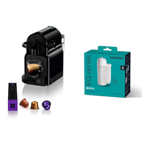 Nespresso De'Longhi EN 80.B Inissia, Hochdruckpumpe, Energiesparfunktion & Siemens BRITA Intenza Wasserfilter TZ70033A,verringert den Kalkgehalt des Wassers im Sale