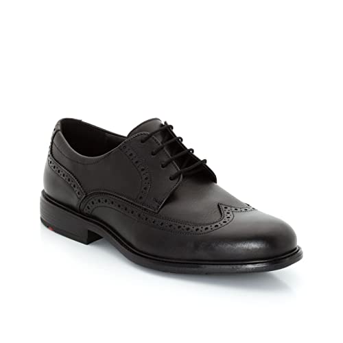 LLOYD Herren Kaleb, Männer Businessschuhe,lose Einlage,Extraweit,rahmengenäht,Welted,Full-Brogue,Derby,schnürung,elegant,SCHWARZ,40.5 EU / 7 UK im Sale