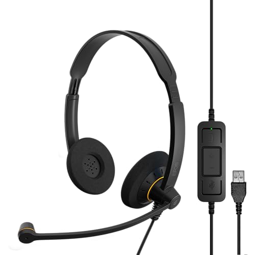 Sennheiser SC60 Headset (binaural / bidirectional, USB, for Microsoft Lync) Black, 504547 on Sale
