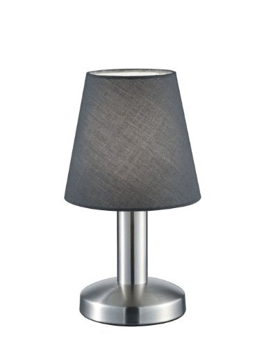 Trio Leuchten table lamp Mats 599600142, metal nickel matt, fabric shade black, excl. 1x E14, 4-way touch on sale