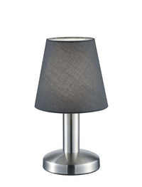 Thumbnail for Trio Leuchten table lamp Mats 599600142, metal nickel matt, fabric shade black, excl. 1x E14, 4-way touch on sale