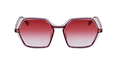 KARL LAGERFELD Damen KL6083S Sonnenbrille, Dunkle Erdbeere/Rose, Einheitsgröße im Sale