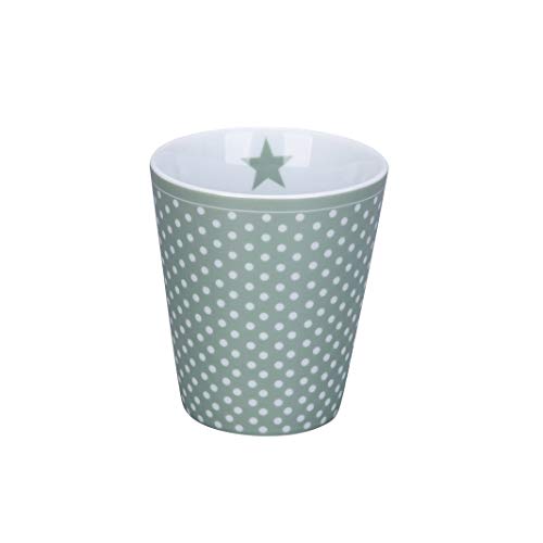 Krasilnikoff - Becher, Tasse - Happy Mug - Micro Dots Green - Höhe: 10 cm - Volumen: 330 ml im Sale