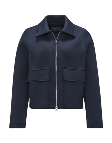 OPUS Damen Sweatjacke | Sweatjacke GIDAL Boxy Fit aus Scuba Ware Coal Blue, 40 im Sale