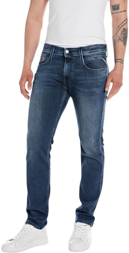 Replay men's jeans Anbass slim fit with power stretch, light gray 095 (gray), 36W / 32 on sale